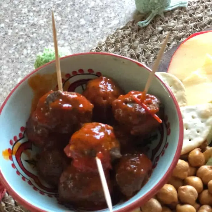 Honey Harissa Glazed Meatballs