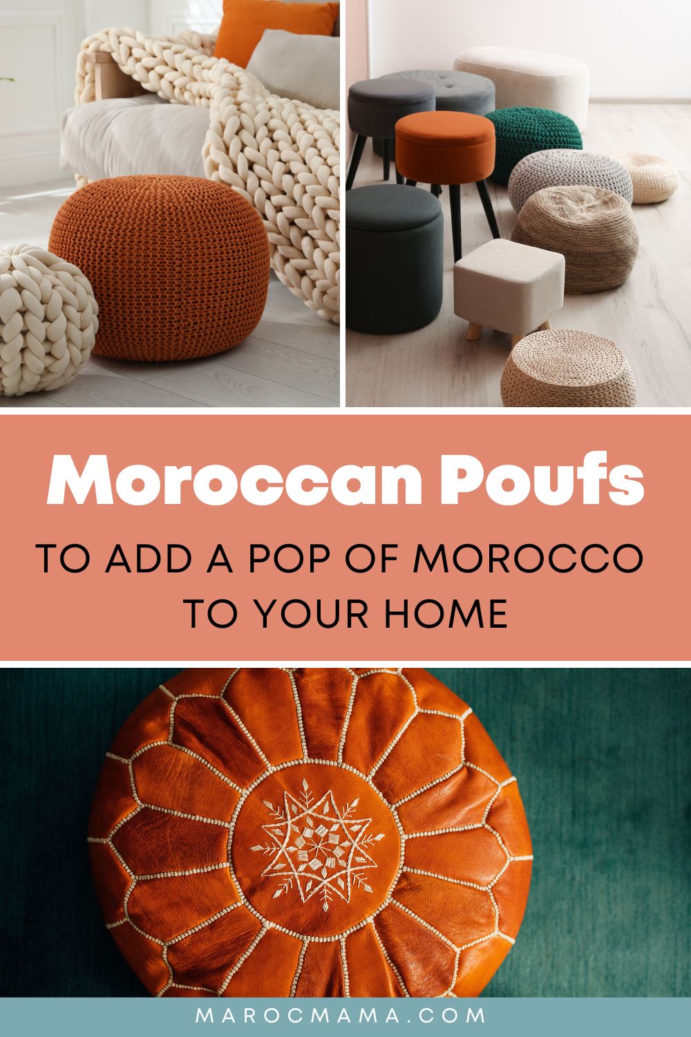 Moroccan Poufs to Add a Pop of Morocco to Your Home