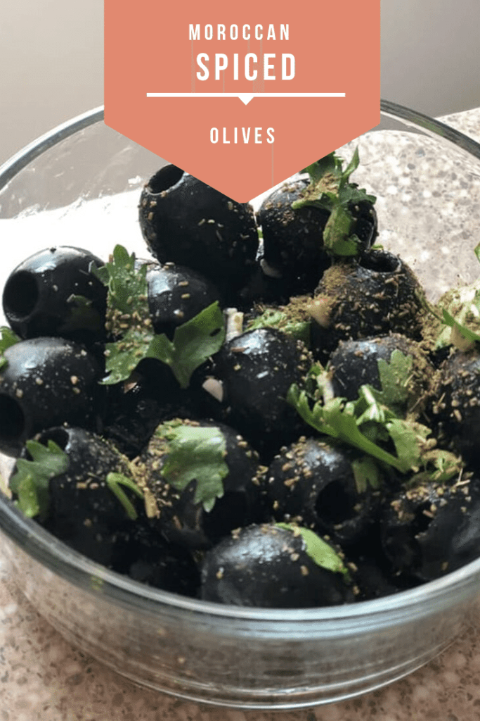 How to make Moroccan spiced olives - a perfect idea for an olive board.