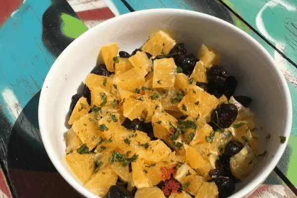 Moroccan Orange Salad with Black Olives