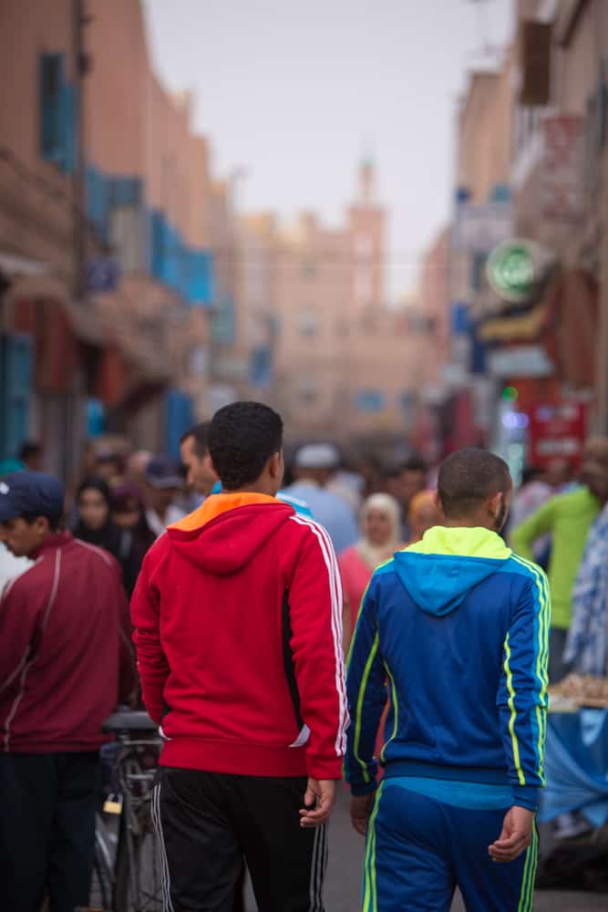 Boys walking in Tiznit Morocco