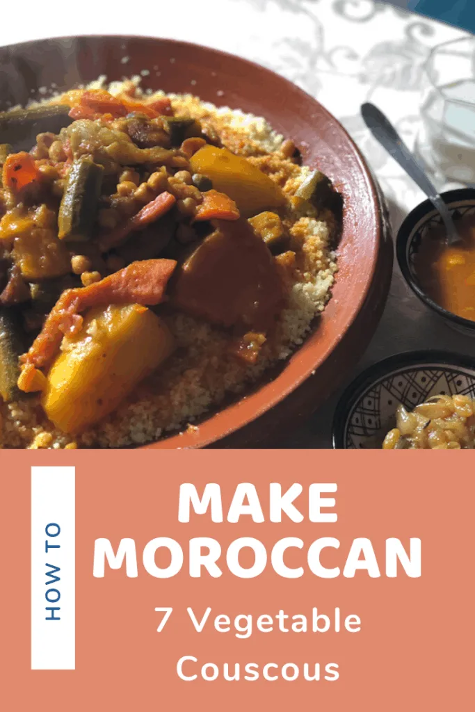 Moroccan Couscous with Seven Vegetables - Couscous Bidaoui - Taste of Maroc