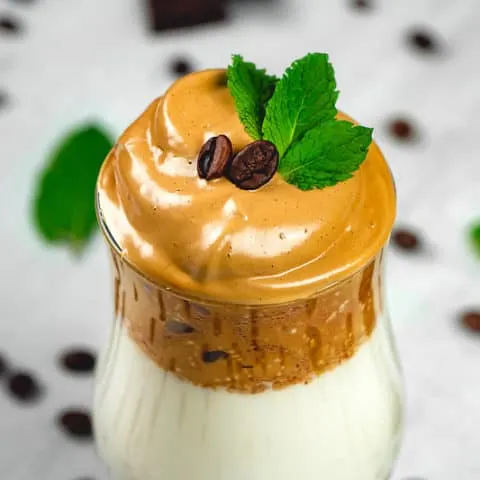 Mint Chocolate Whipped Iced Coffee