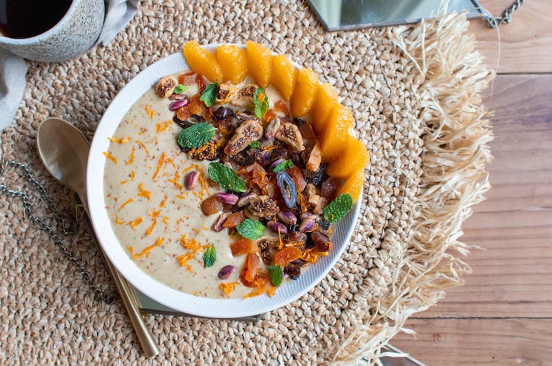 Moroccan Orange Banana Smoothie Bowl