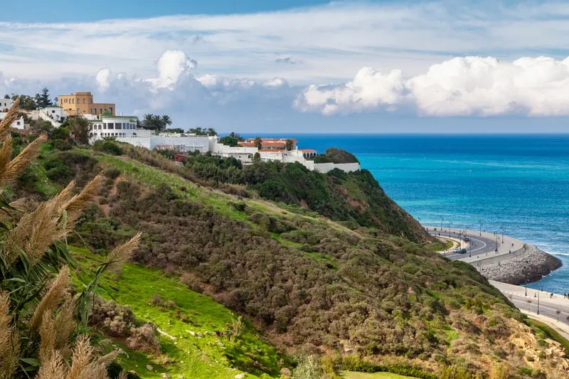 View of the Mediterranean from Cafe Hafa in Tangier