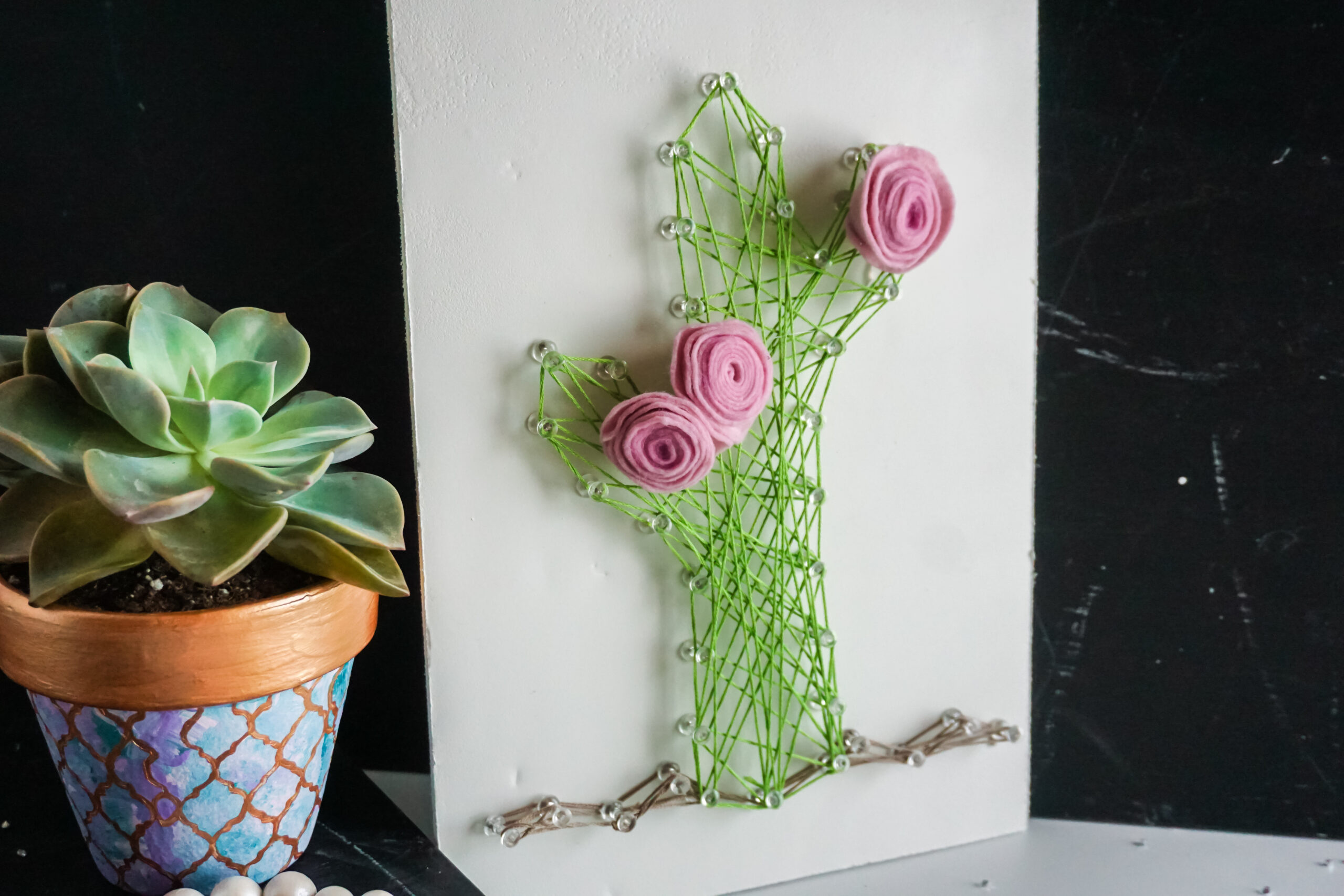 Make Your Own Cactus String Art Project