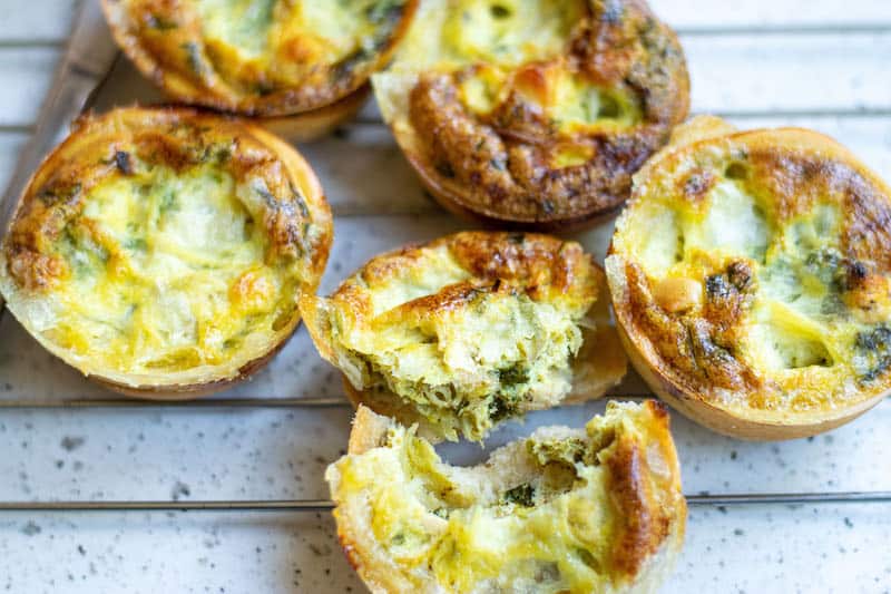 Mini Chicken and Goat Cheese Quiche