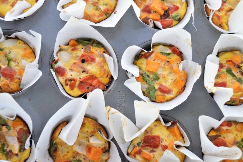 Mini Moroccan Spiced Sweet Potato Quiche