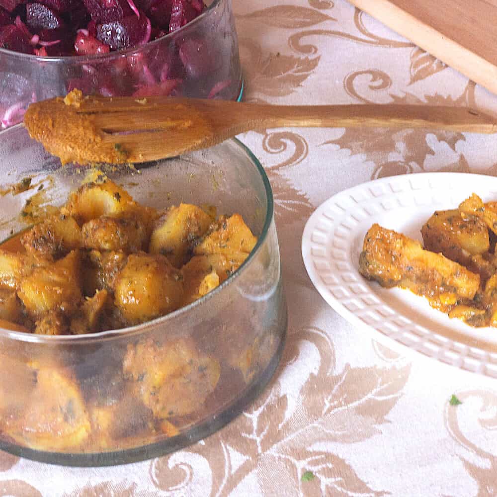 Sweet Potato and Saffron Salad with Cinnamon