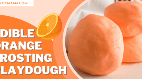 Mandarin Orange Edible Frosting Playdough