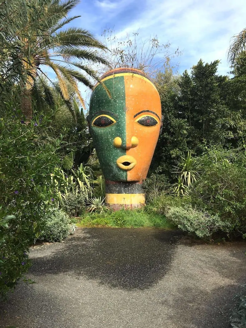 Green and Yellow Statue at Anima Gardens