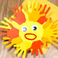 Quick and Easy Handprint Moroccan Sun Craft - MarocMama