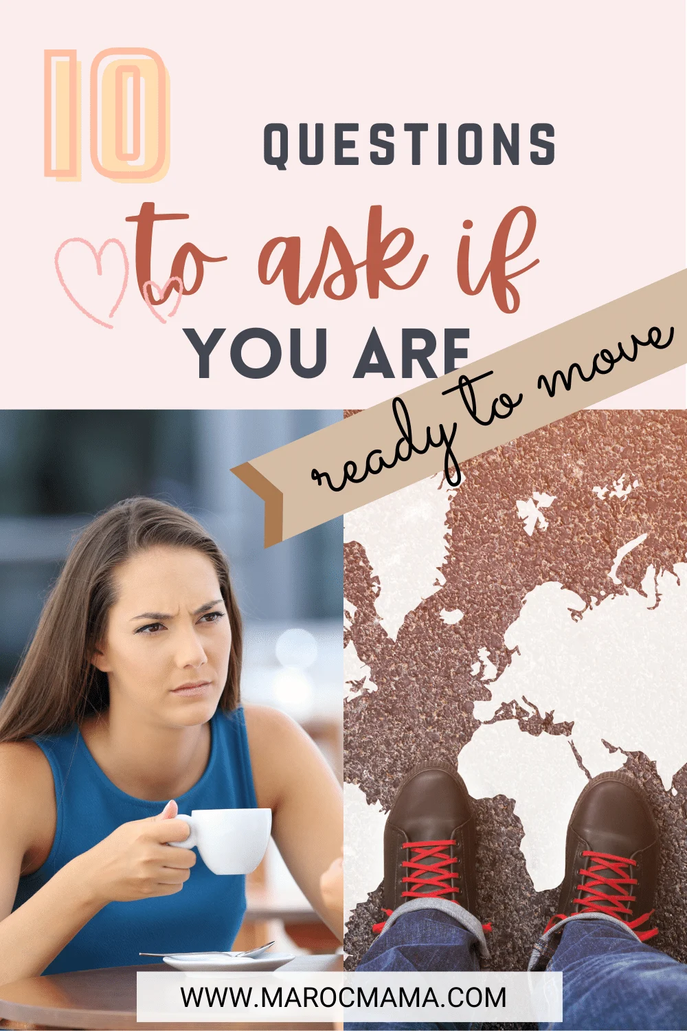 girl in a blue tanktop sits at a table having a conversation and drinking coffee