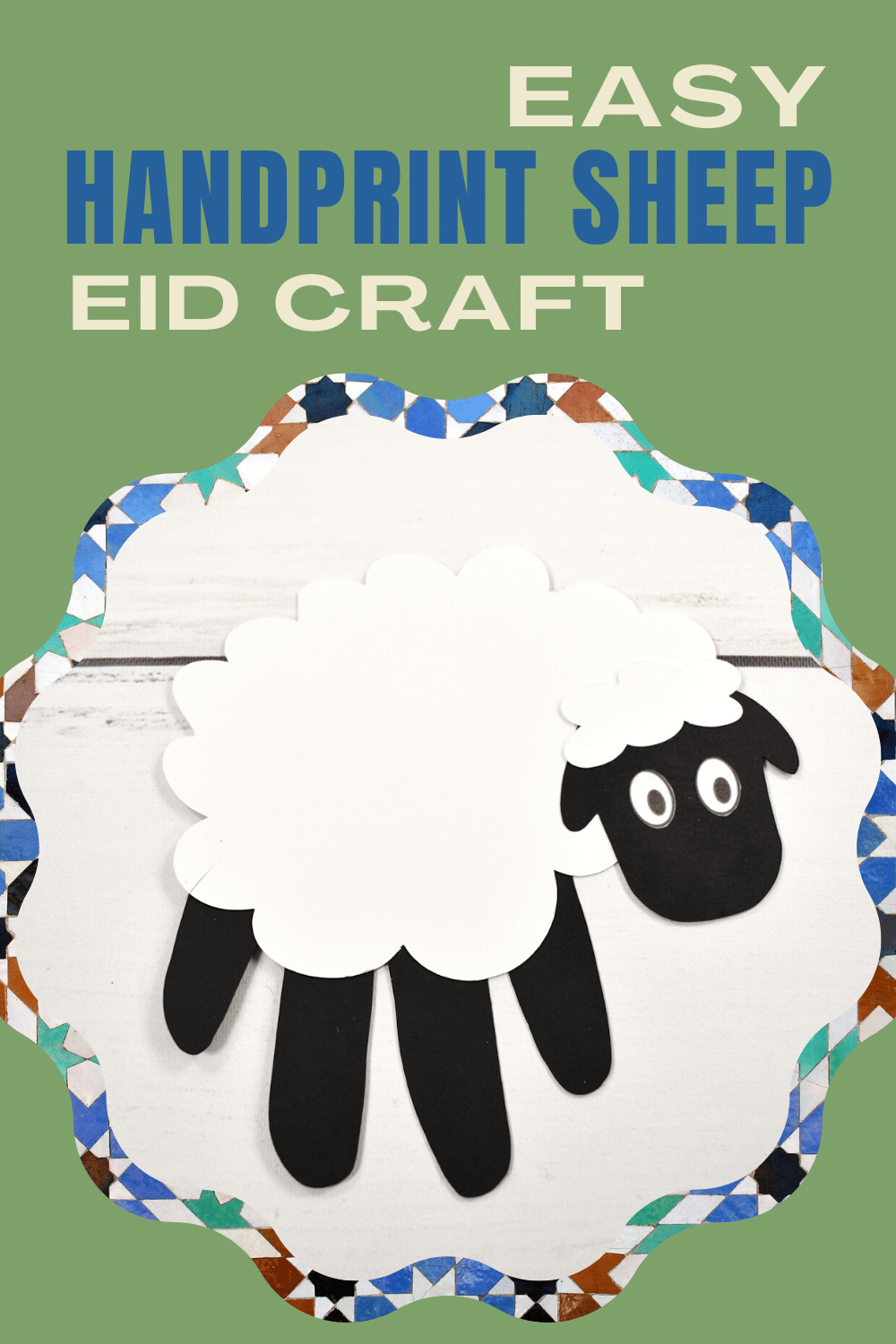 Super Easy Sheep Handprint Craft for Eid