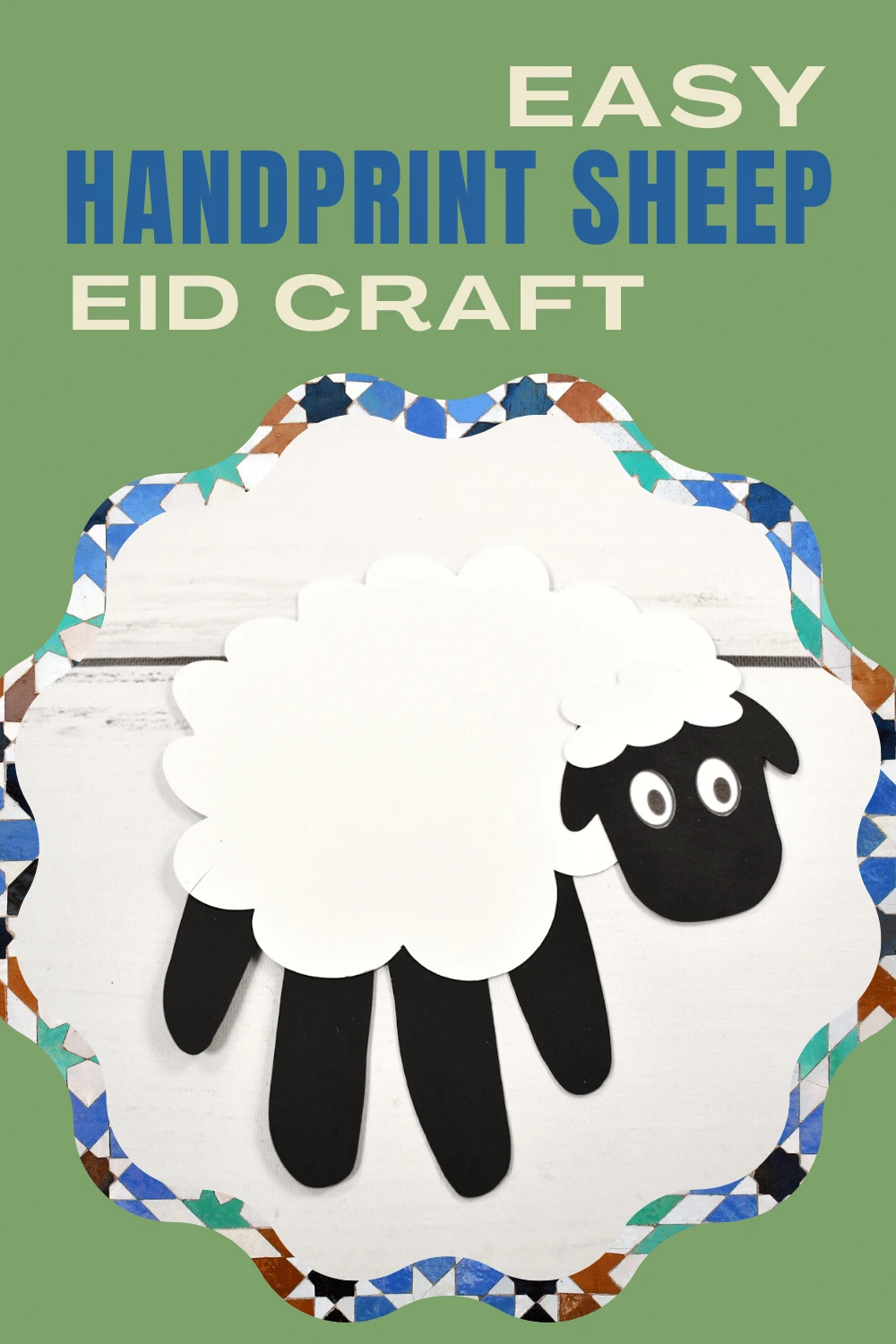 Super Easy Sheep Handprint Craft for Eid