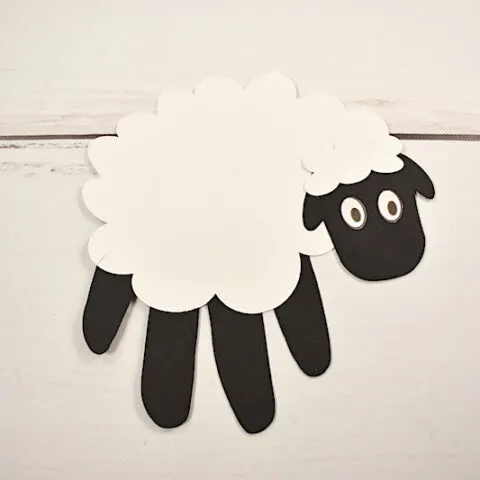 Sheep Handprint Craft for Eid