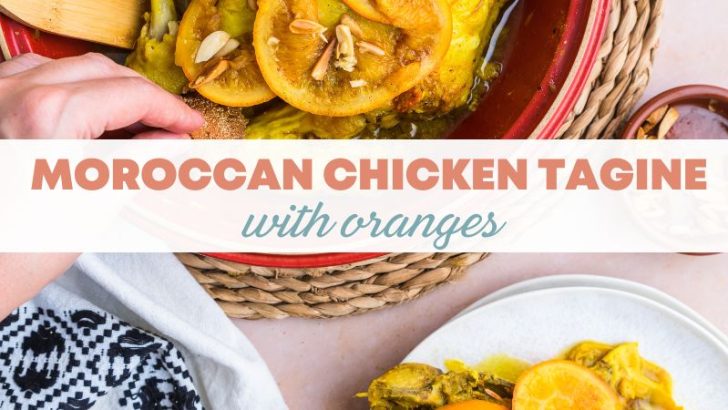 Moroccan chicken tagine with oranges