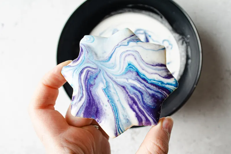 8 Sided Star Cookie with Marble Effect