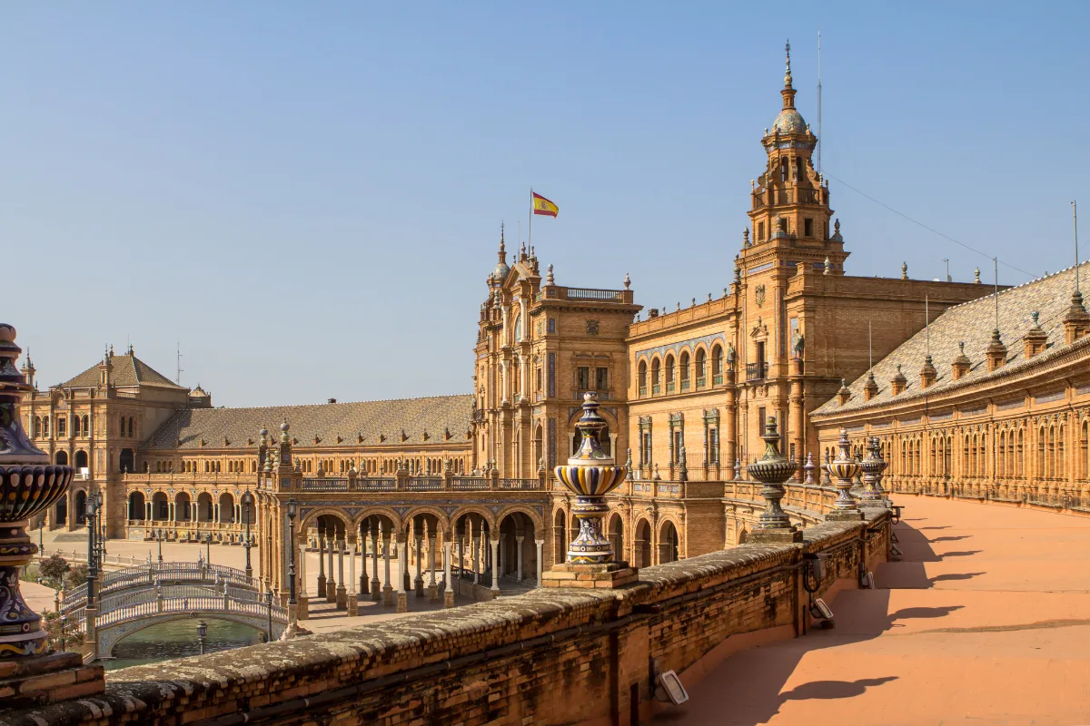 The Plaza de España is a plaza in the Parque de María Luisa, in Seville, Spain.