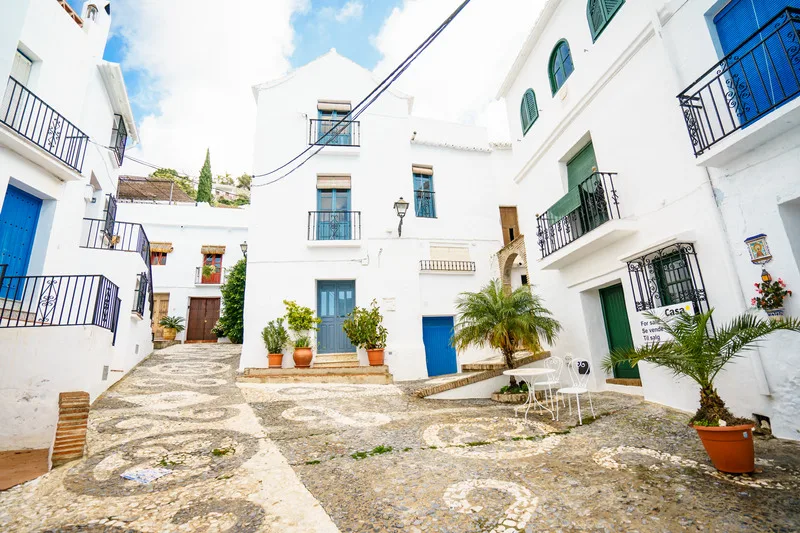 Typical white town in Andalusia, Spain