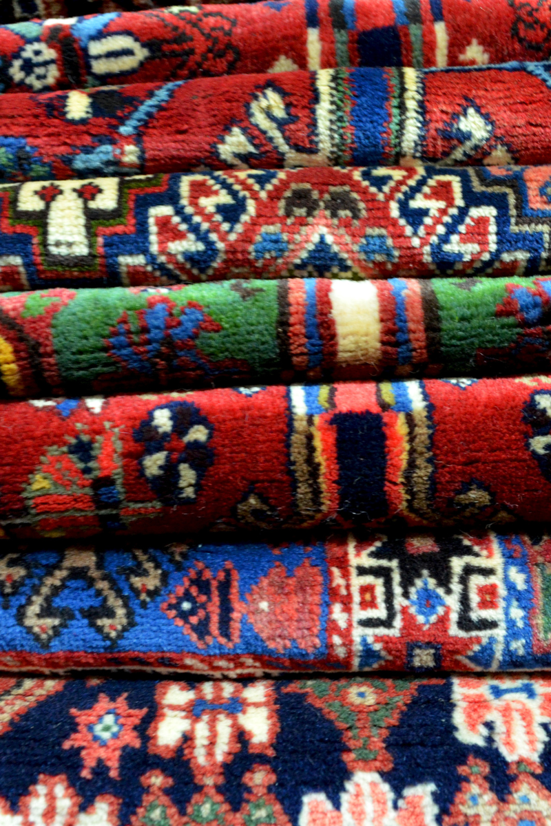 new rug and vintage rug