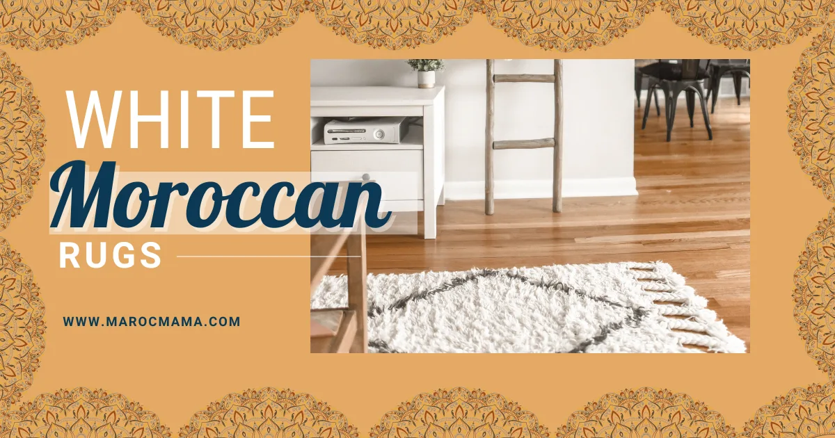 center table on white moroccan rugs