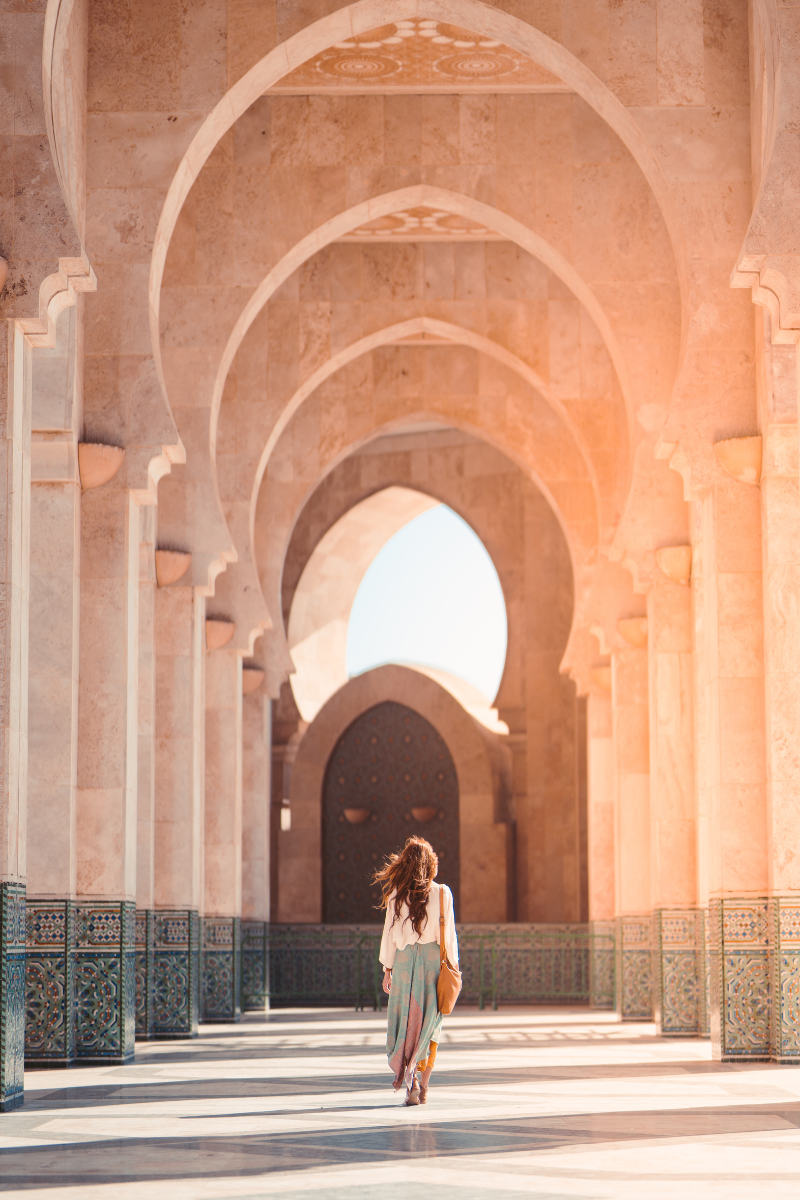 a woman on Morocco honeymoon package