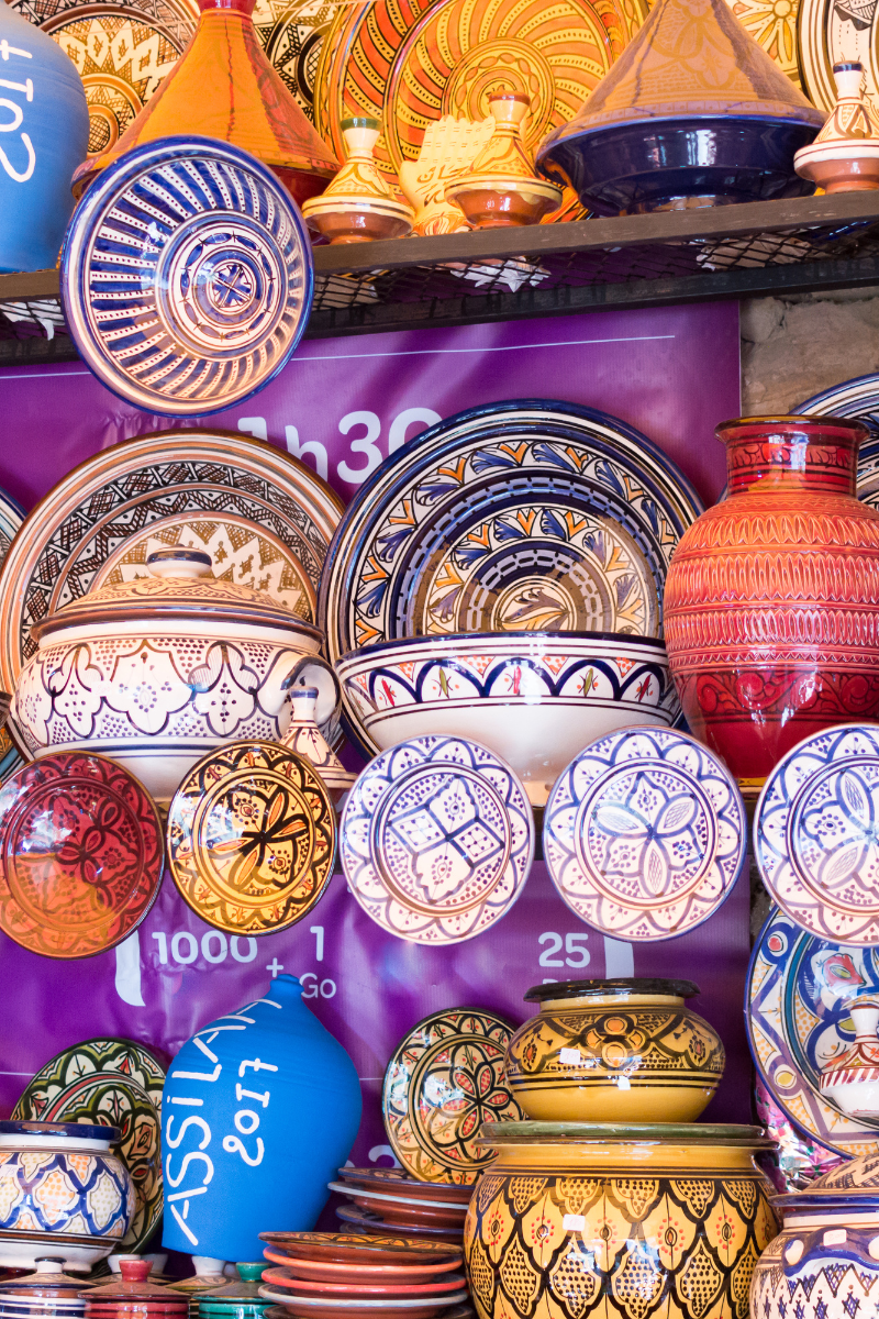 colorful ceramics that you can buy in Marrakech