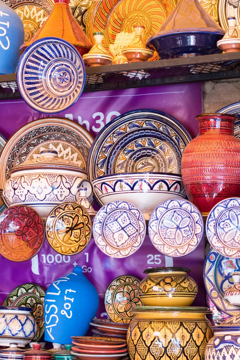 colorful ceramics that you can buy in Marrakech