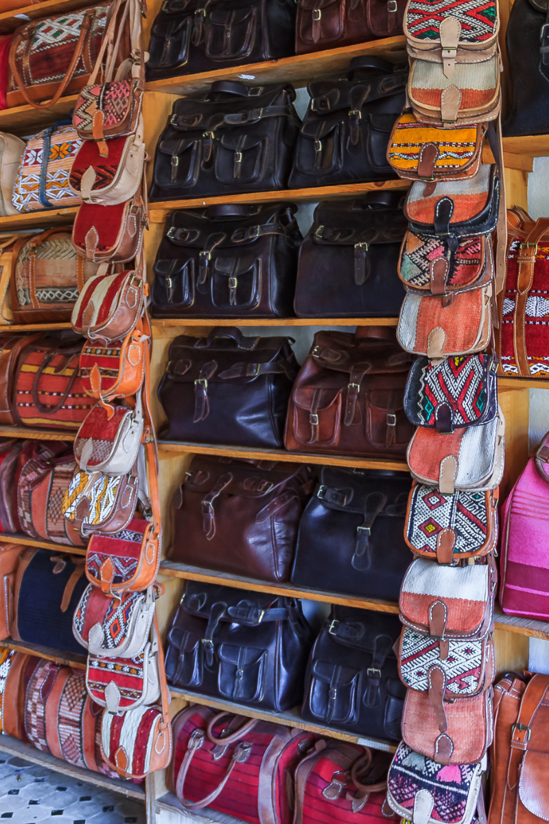 leather bags in Marrakech