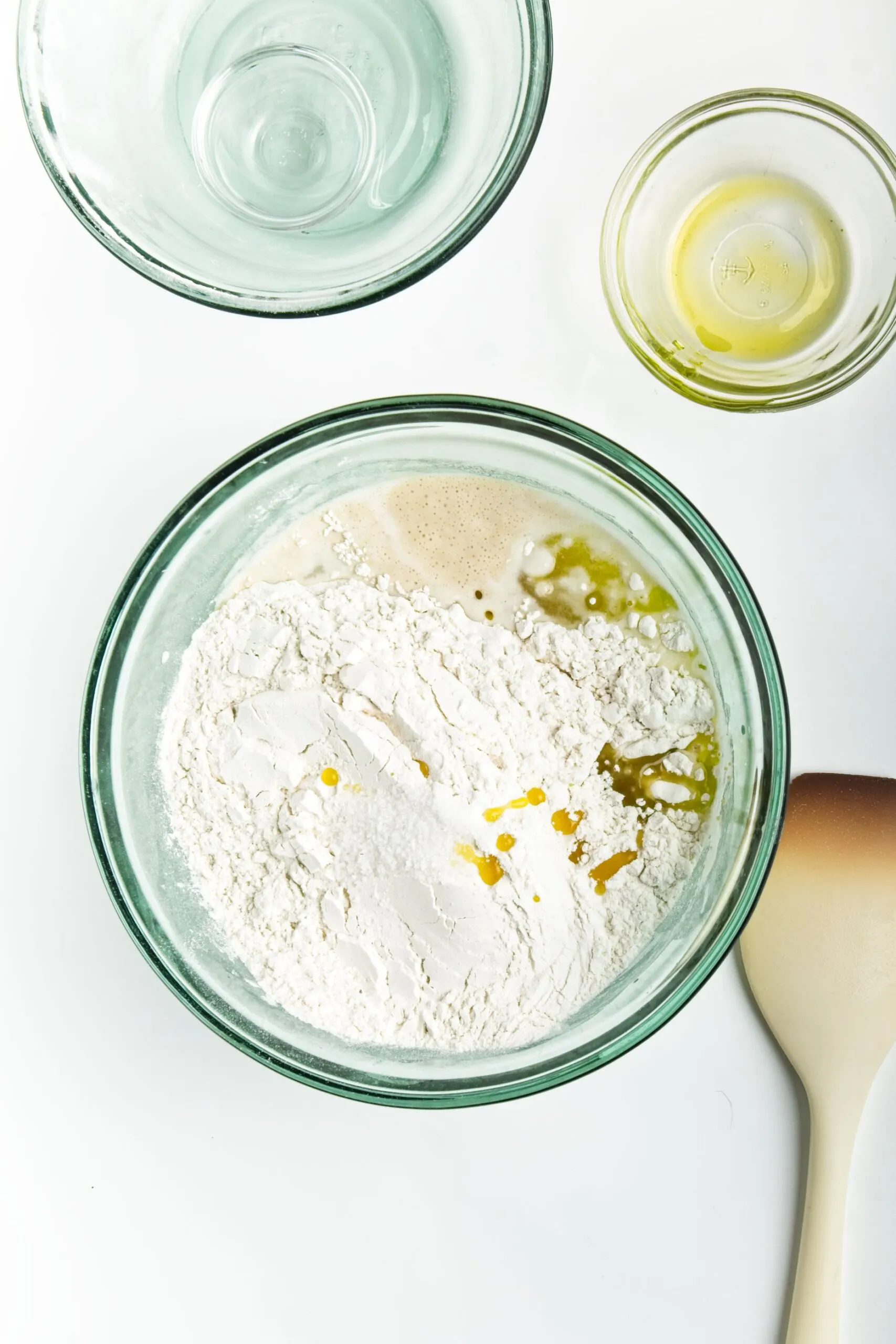 ingredients of mini pita breads in a bowl