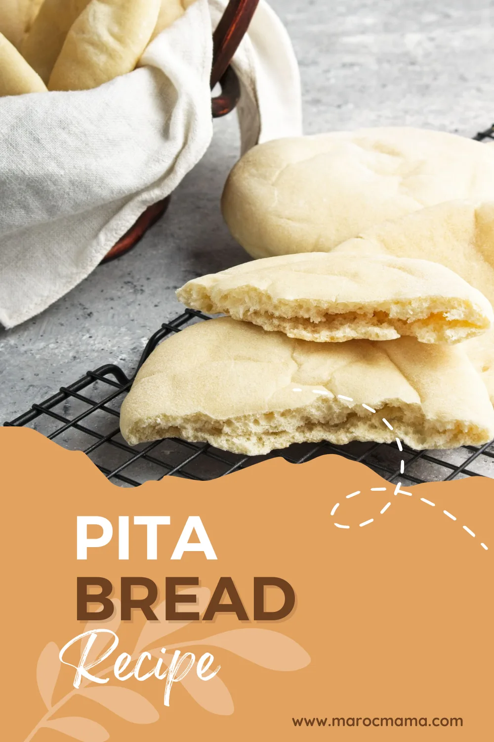 pita bread on a tray