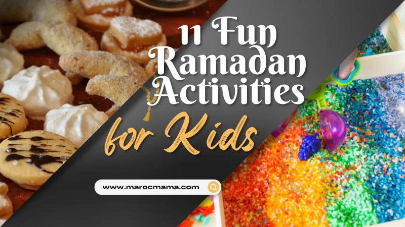 Making Ramadan sensory box as Ramadan activities for kids.