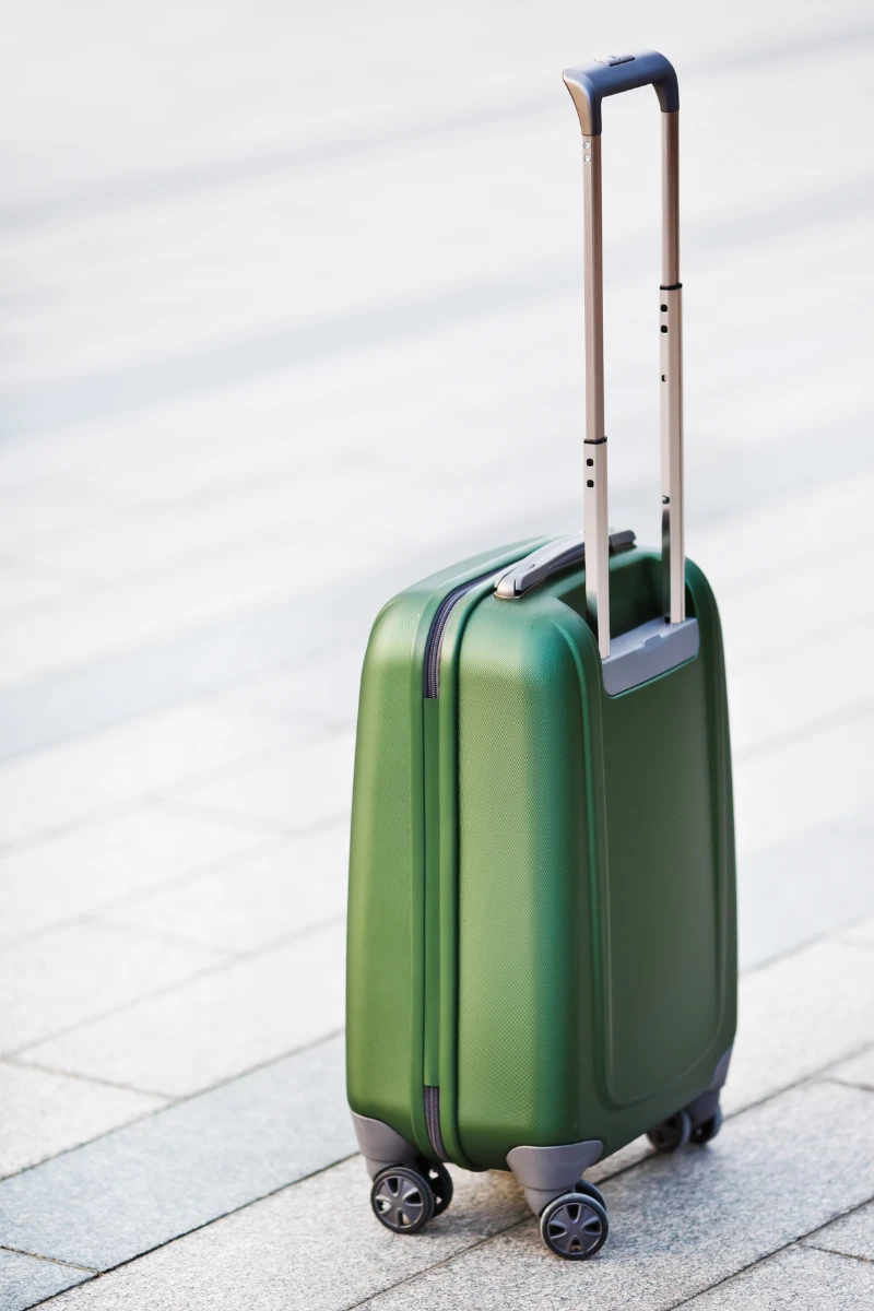 a green carry on suitcases for Morocco vacation