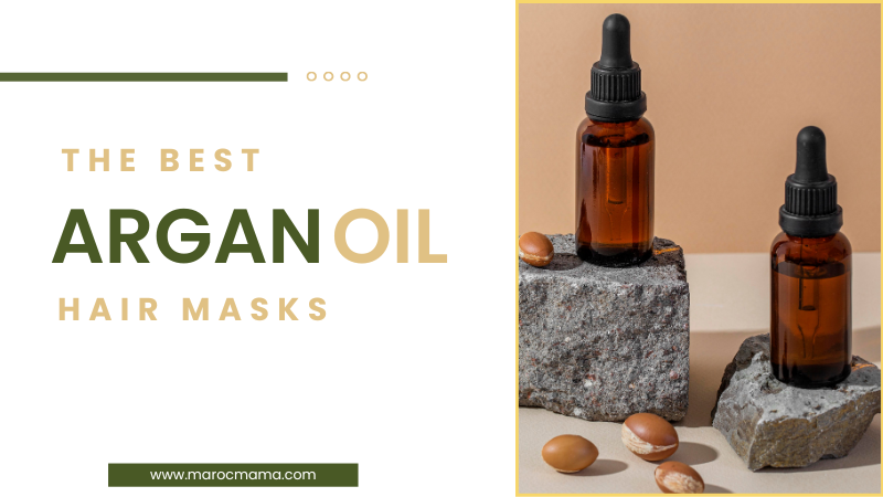 two bottles of the best argan oil hair masks