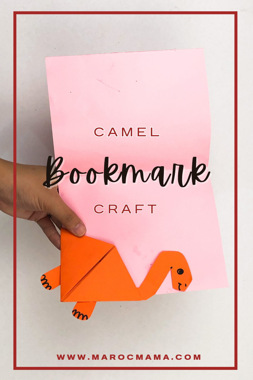 a camel bookmark craft