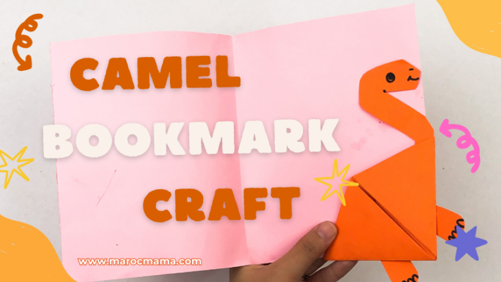 a paper camel that can be use for a camel bookmark craft