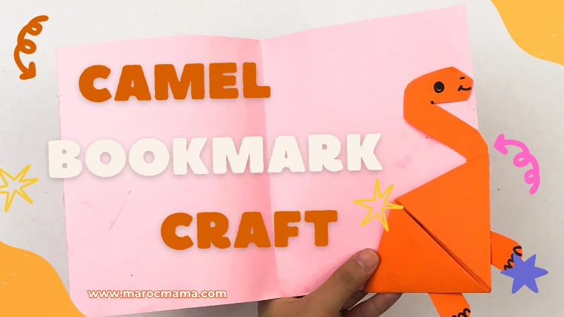 a paper camel that can be use for a camel bookmark craft