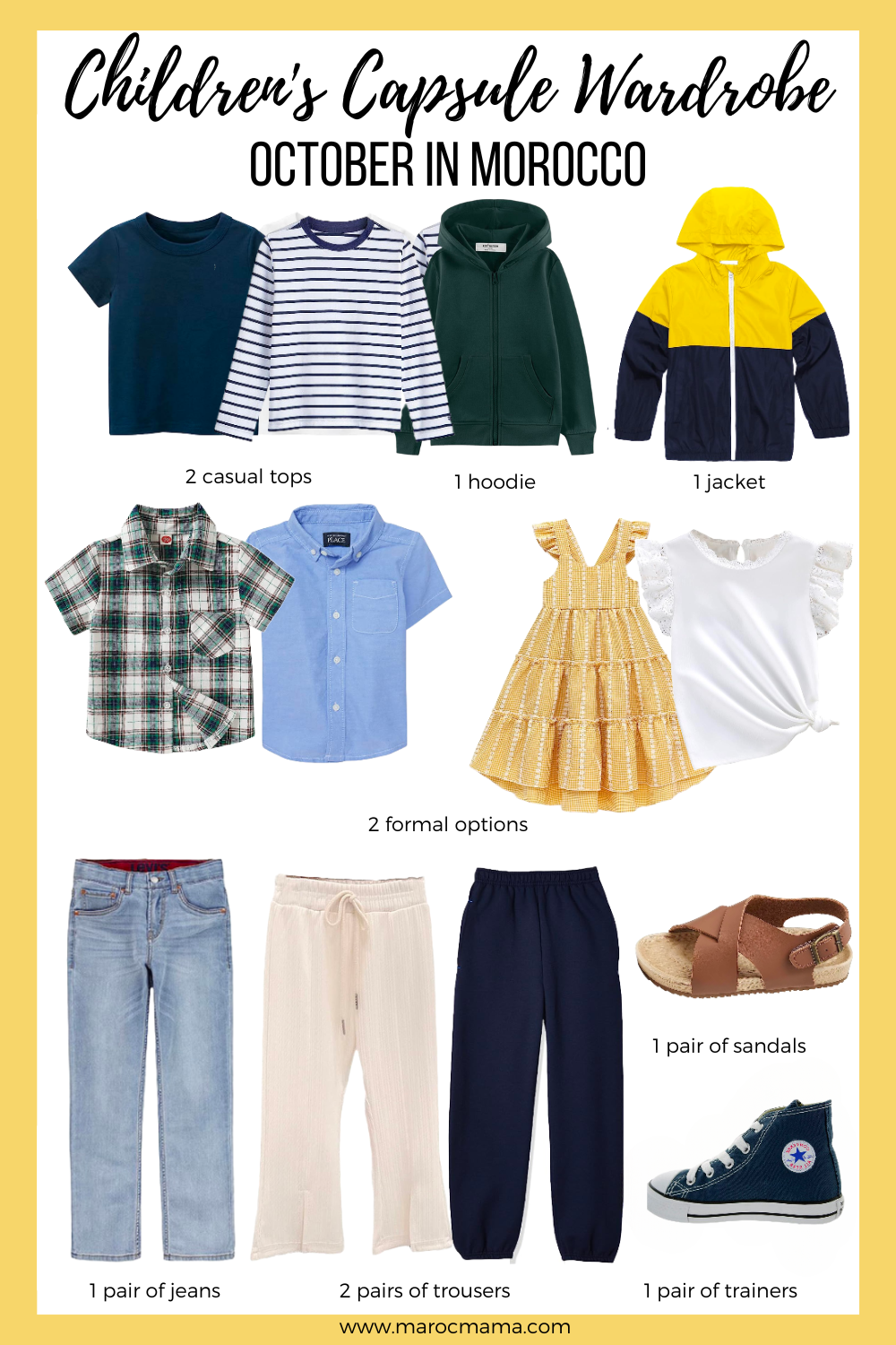 What To Pack for Morocco in October: Children’s Capsule Wardrobe