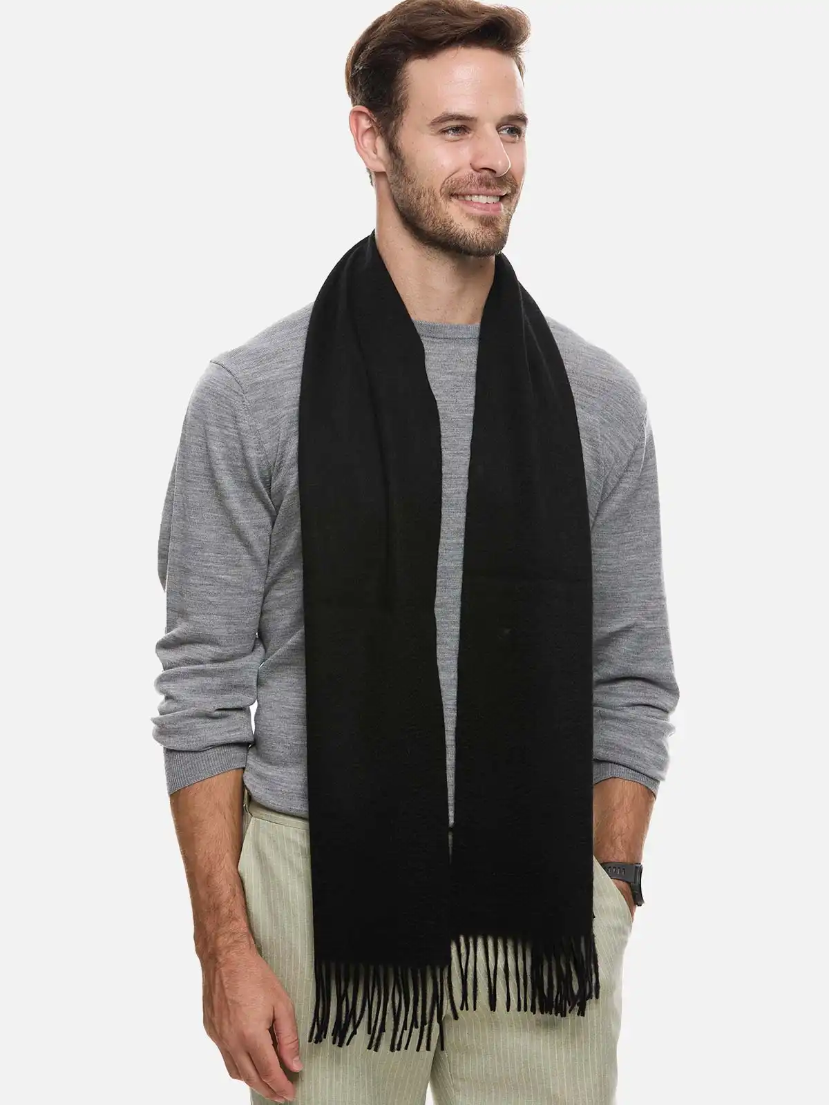 Black Cashmere Scarf