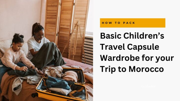 Mother and daughter folding clothes in luggage for trip