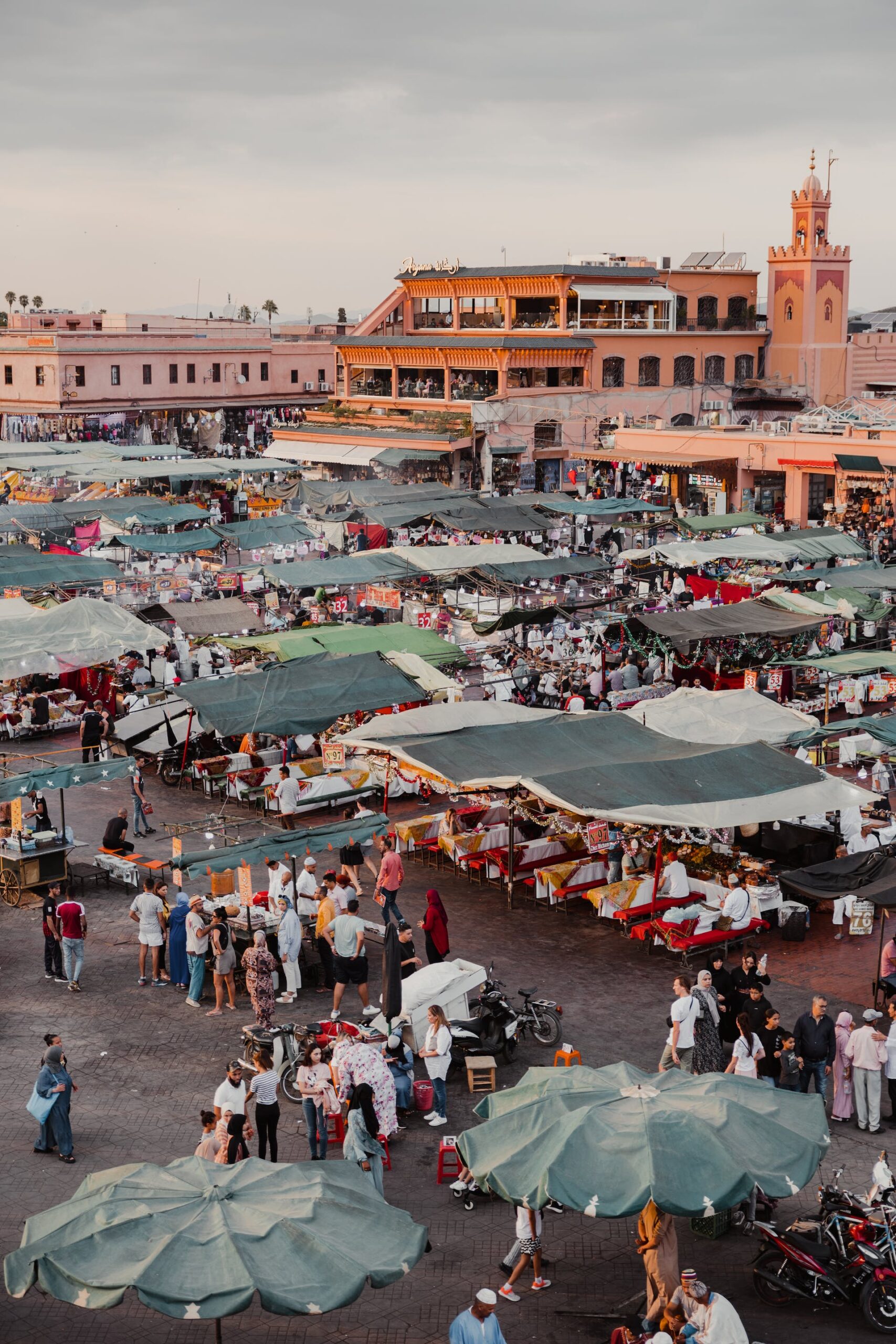 Aerial View of Jemaa el-Fnaa, Marrakesh, Morocco
