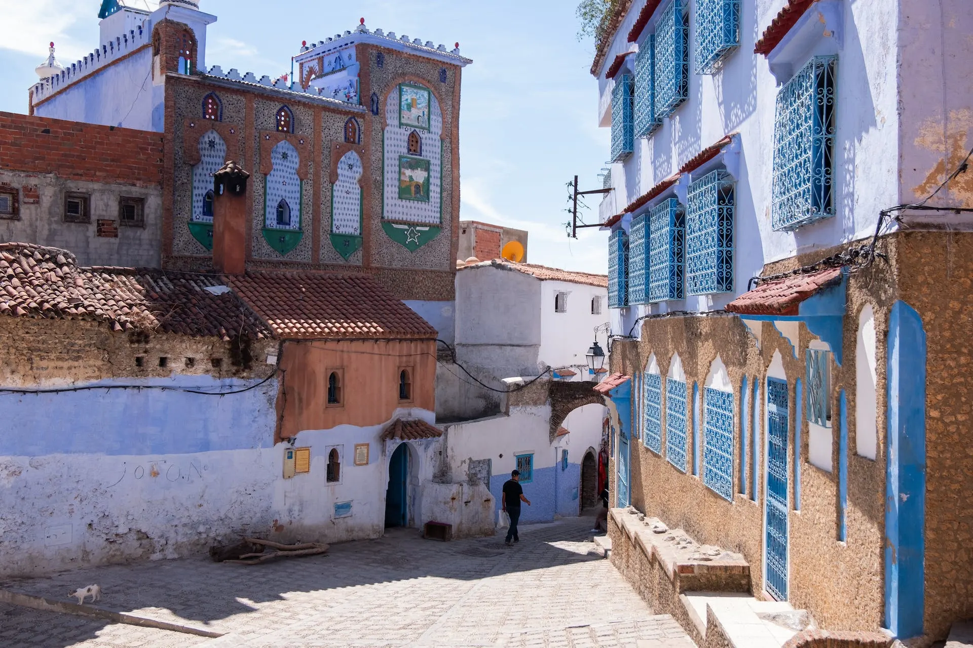 labyrinth streets in Chefchaouen, Morocco