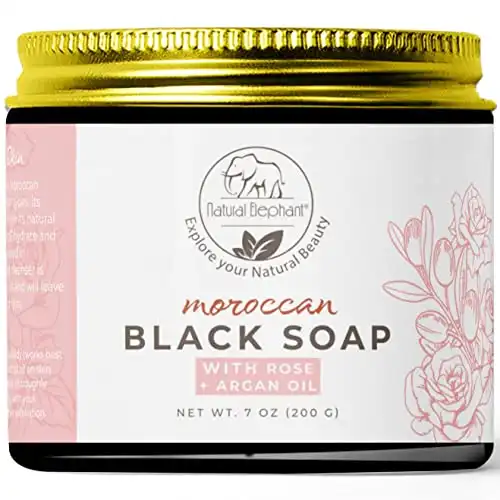 Moroccan Black Soap With Rose and Argan Essential Oil