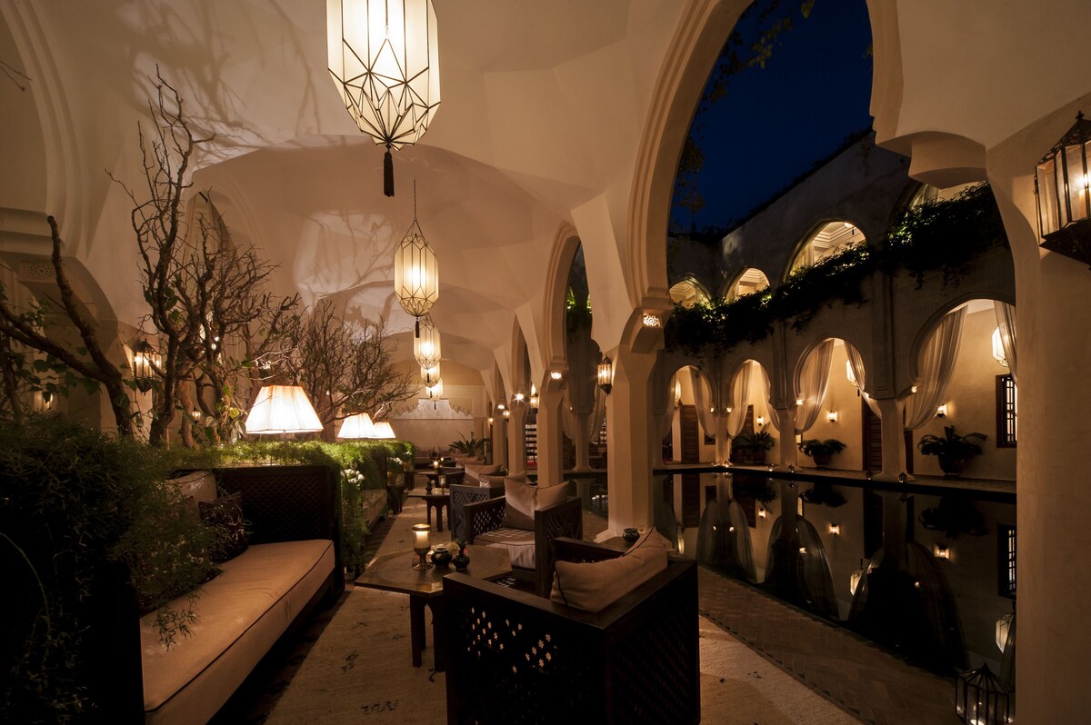 Lobby lounge of Almaha Marrakech and Spa