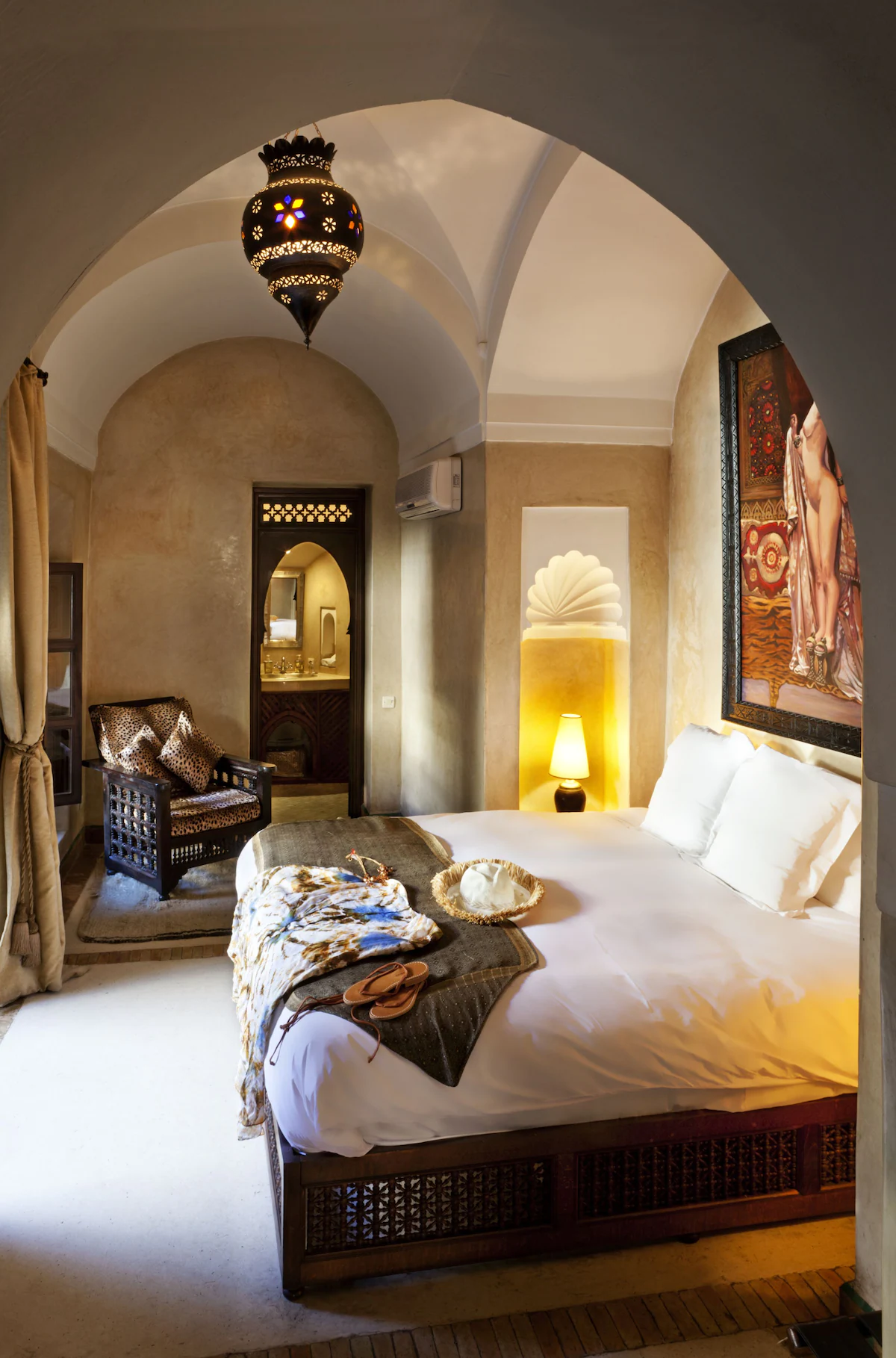 A suite in Dar Les Cigognes with Egyptian cotton sheets, premium bedding, down comforters