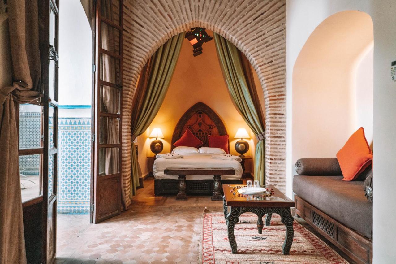 Interior of a bedroom in Equity Point Hostel in Marrakech 
