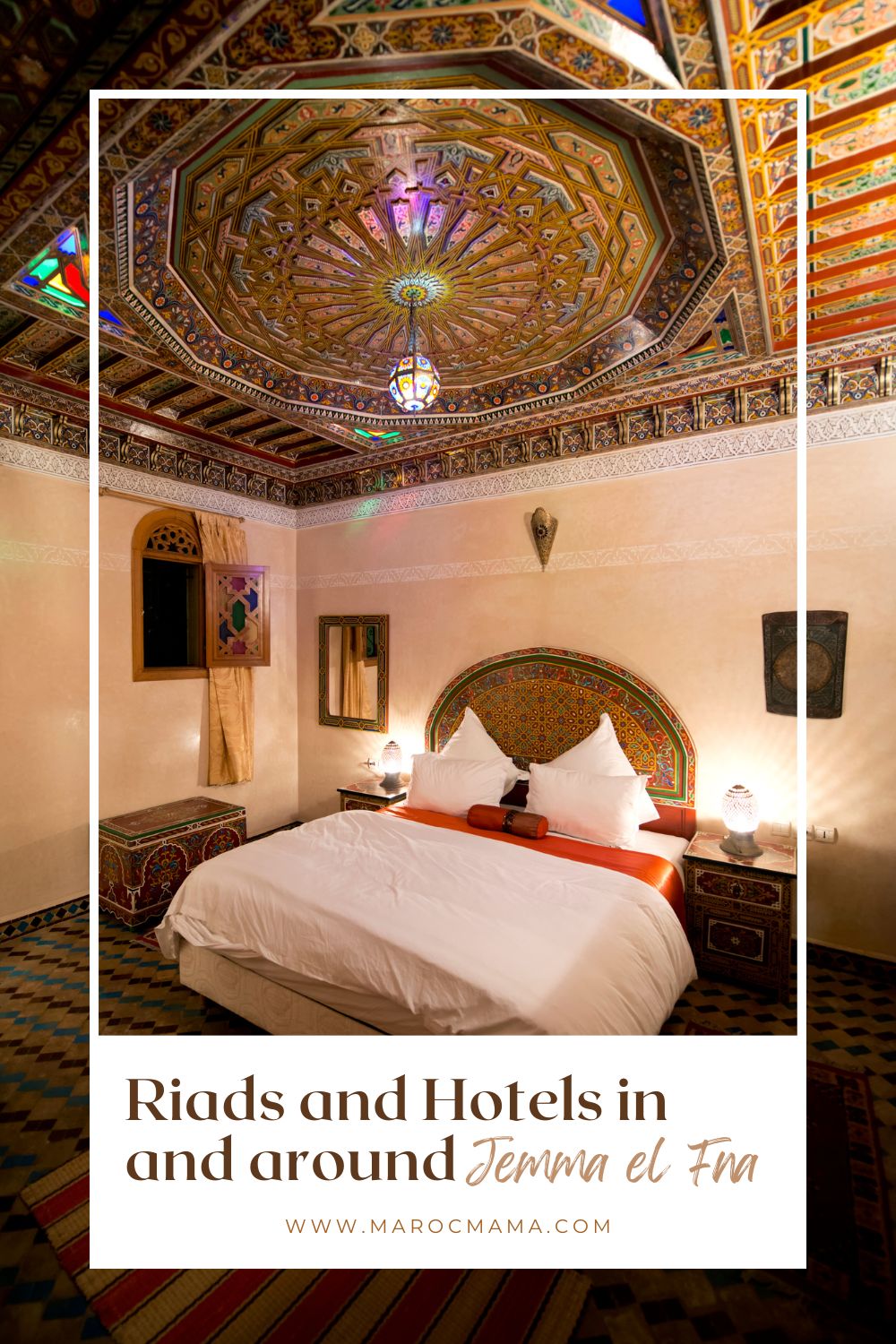 Interior of a hotel suite in Jemma el Fna, Morocco