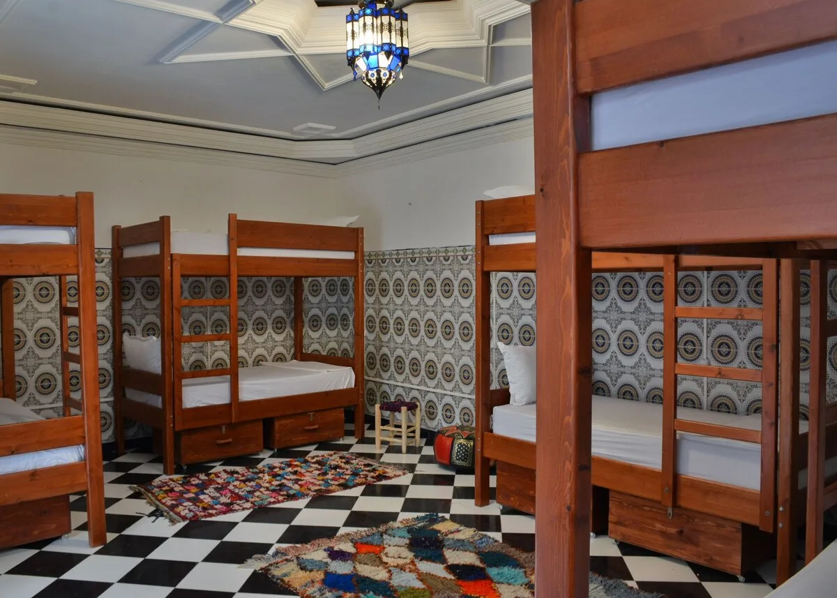 Double deck beds in Mosaic Hostel