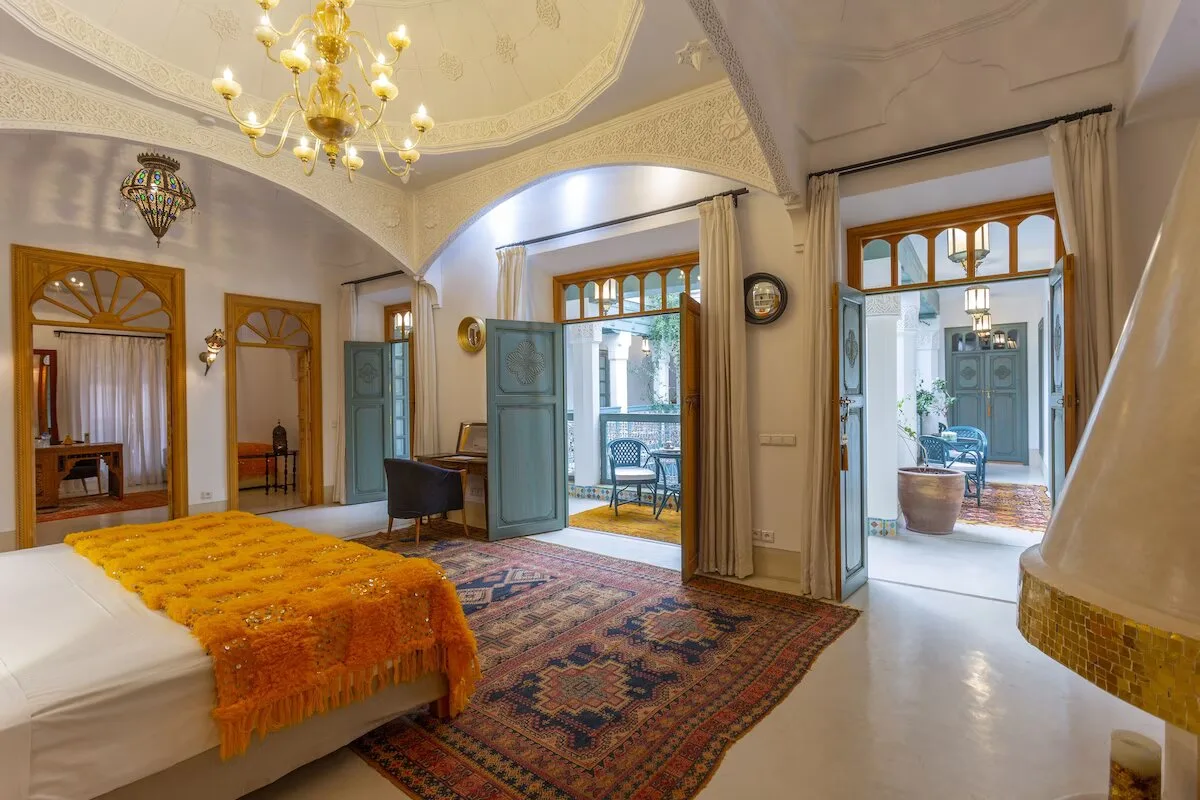 Royal Suite, 2 Bedrooms in Riad Azahar with Egyptian cotton sheets, premium bedding, down comforters